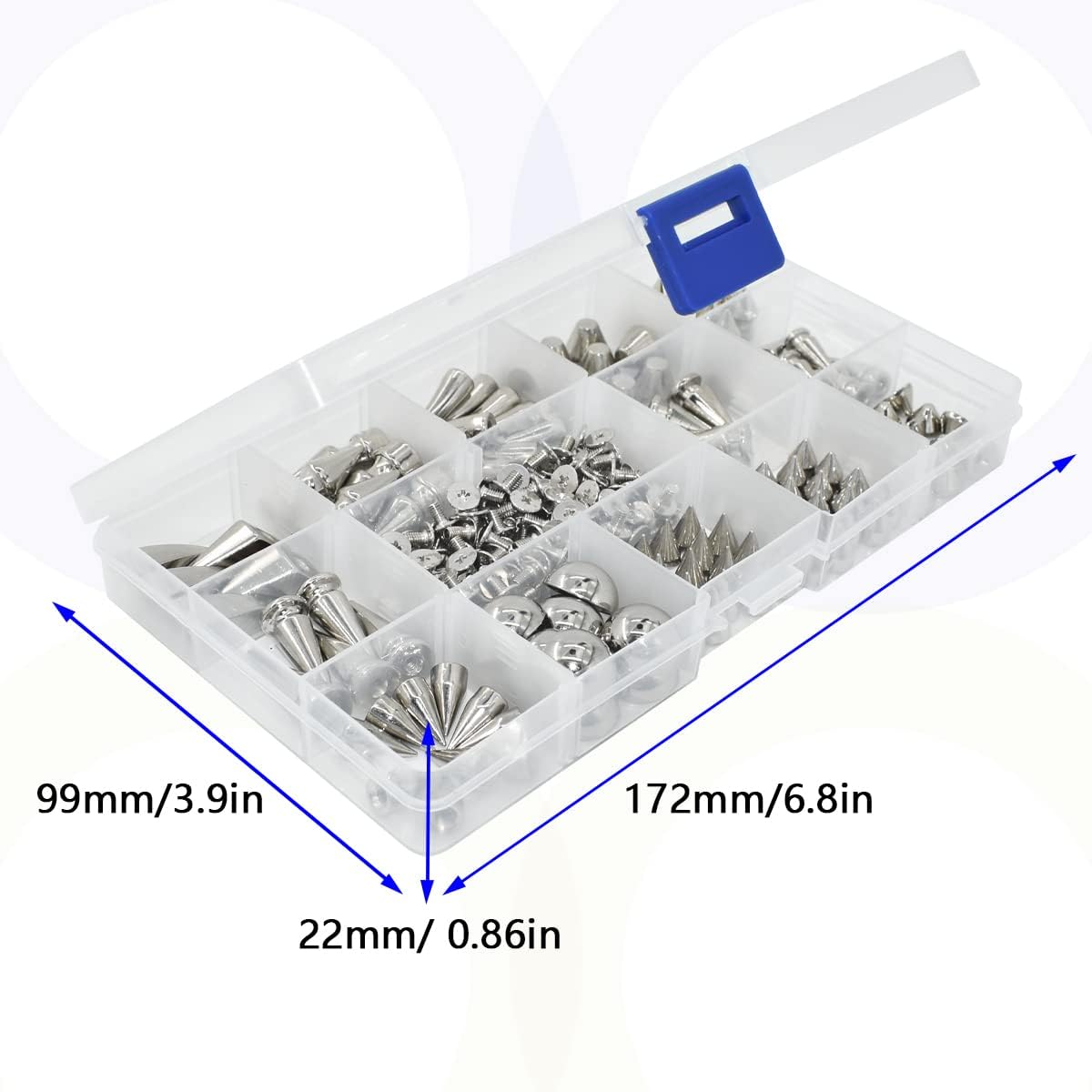 Home Collection 150 Set Silver Punk Spike Rivets Kit