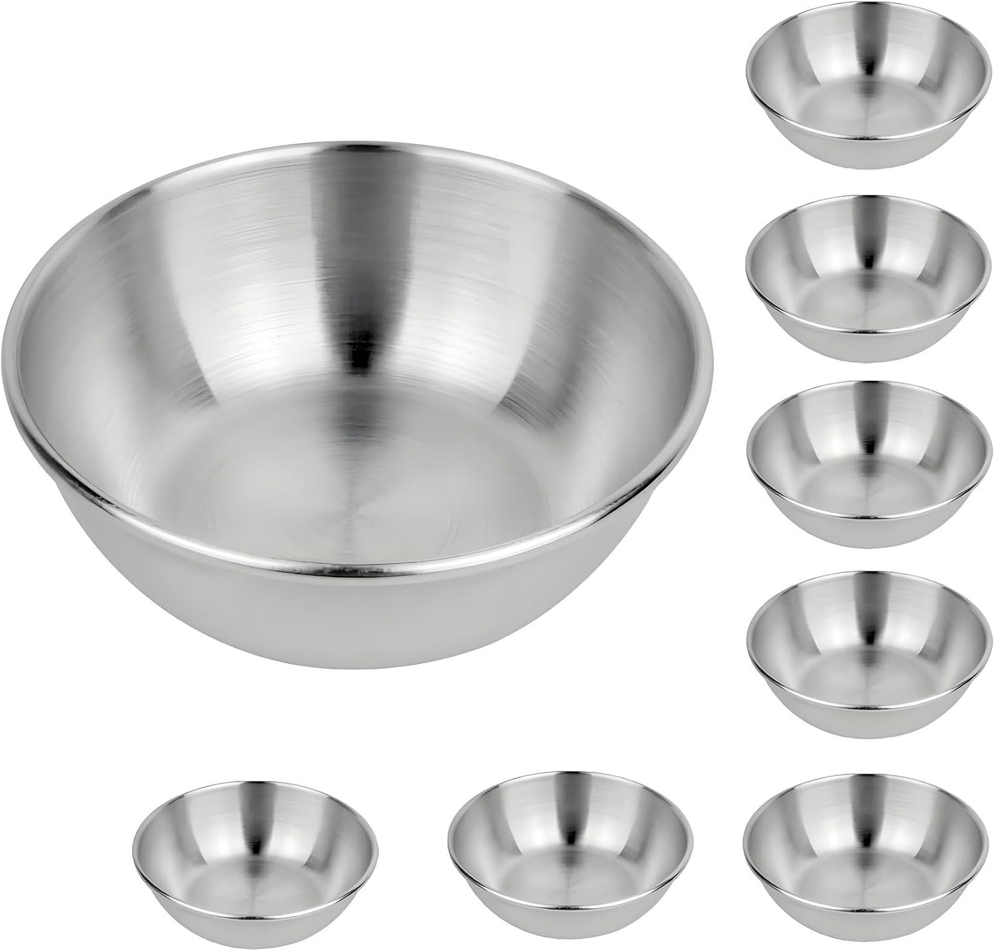 Home Collection 8-Pack Stainless Steel Sauce Dishes