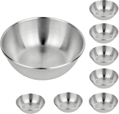 Home Collection 8-Pack Stainless Steel Sauce Dishes