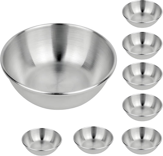 Home Collection 8-Pack Stainless Steel Sauce Dishes