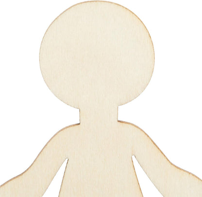 Home Collection 100 Pack Unfinished People-Shaped Popsicle Sticks