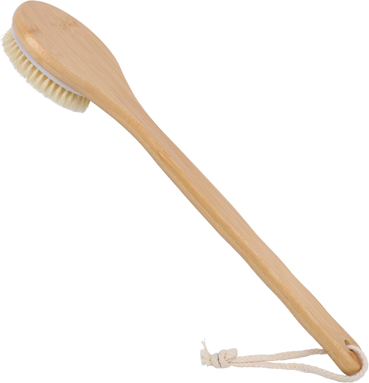 Home Collection Bamboo Long Handle Back Scrubber Brush