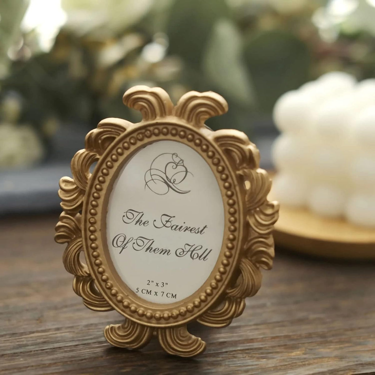 Home Collection Gold 4-Pack Mini 4" Baroque Oval Picture Frames