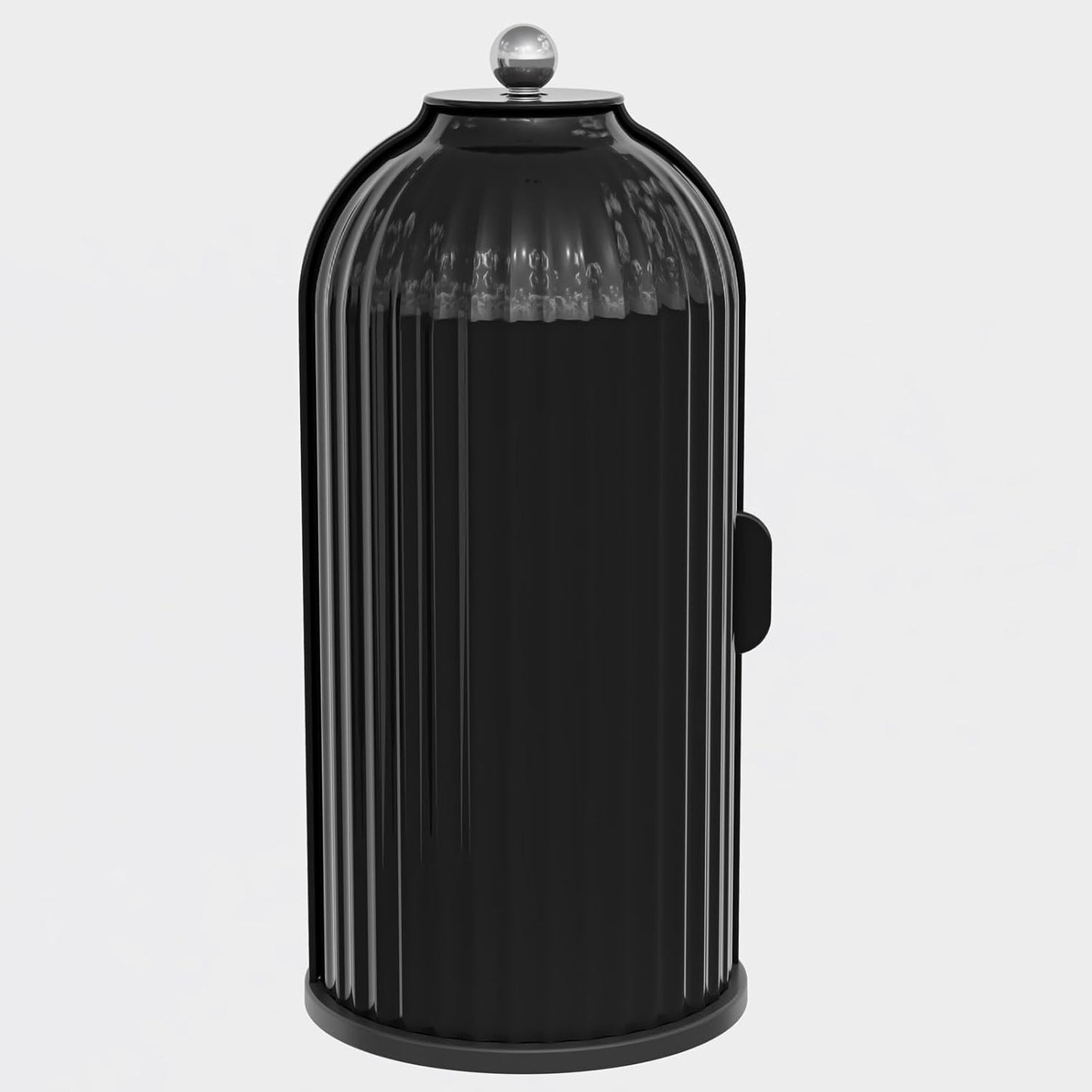 Home Collection Rotating Makeup Brush Holder with Lid Black