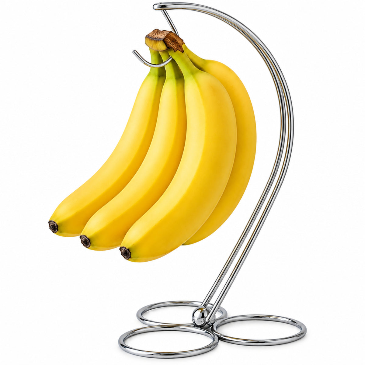 Home Collection Countertop Silver Chrome Banana Holder Stand