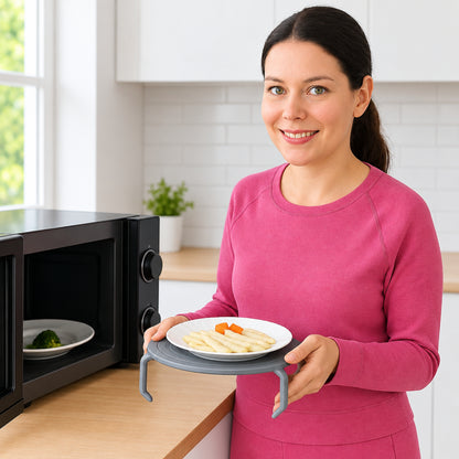 Home Collection Microwave Multipurpose 4-in-1 Tray Stand Rack