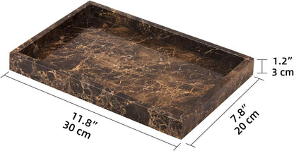 Home Collection Marble Bathroom Vanity Tray
