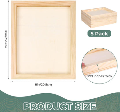 Home Collection 5Pcs Unfinished Wood Panel Boards 8" x 10"
