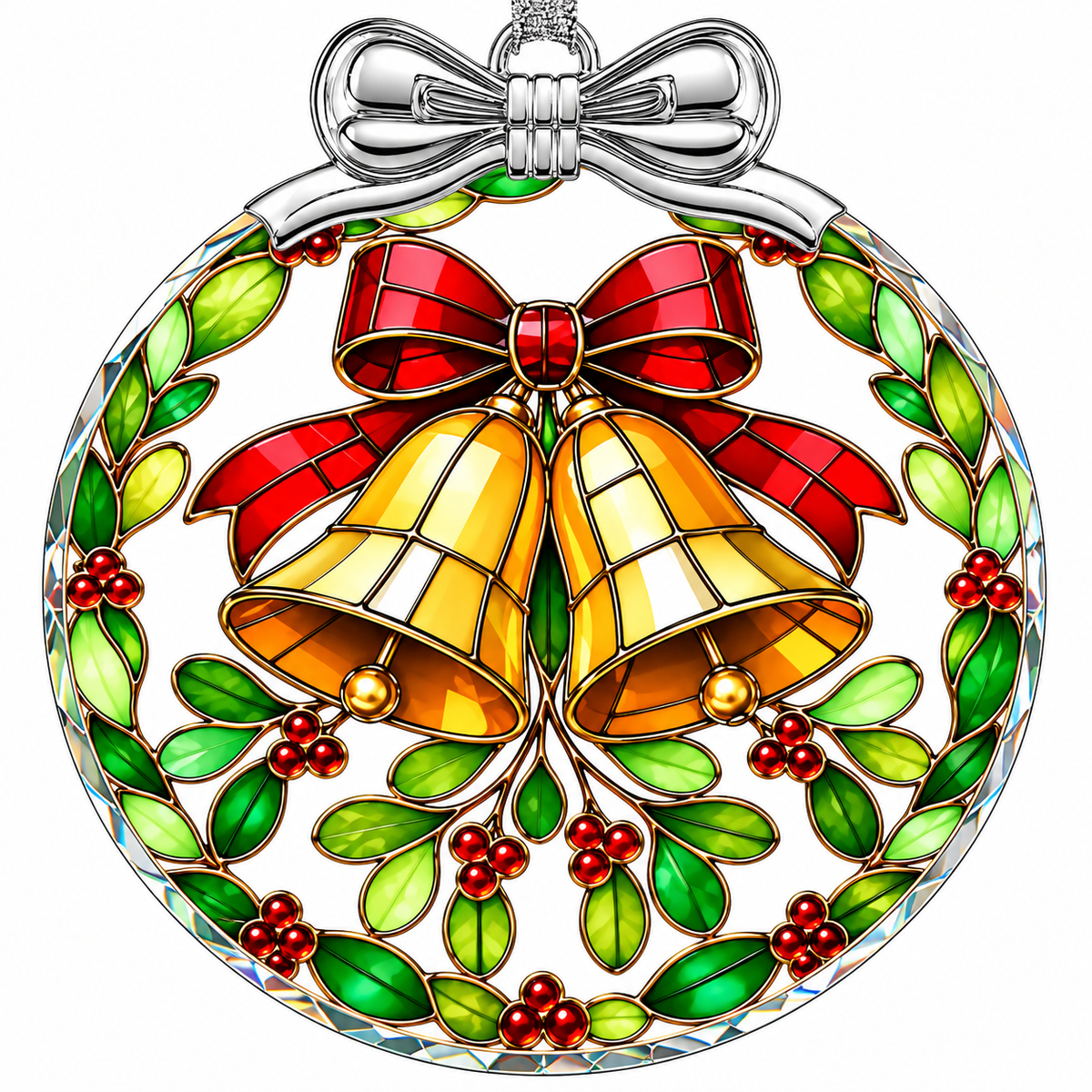 Home Collection Crystal Glass Christmas Ornament Hanging Tree Decoration and Holiday Keepsake Gift