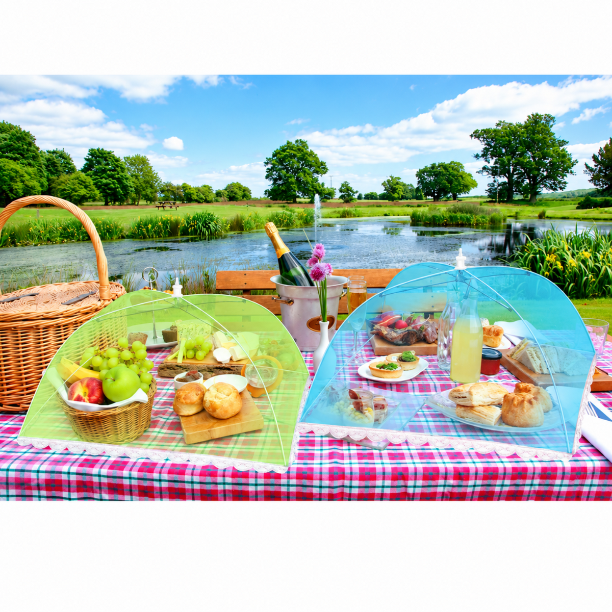 Home Collection Reusable Collapsible Mesh Food Cover Tent for Outdoor Dining