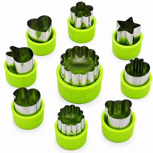 Home Collection Pack of 9 Fruit and Vegetable Cutter Set