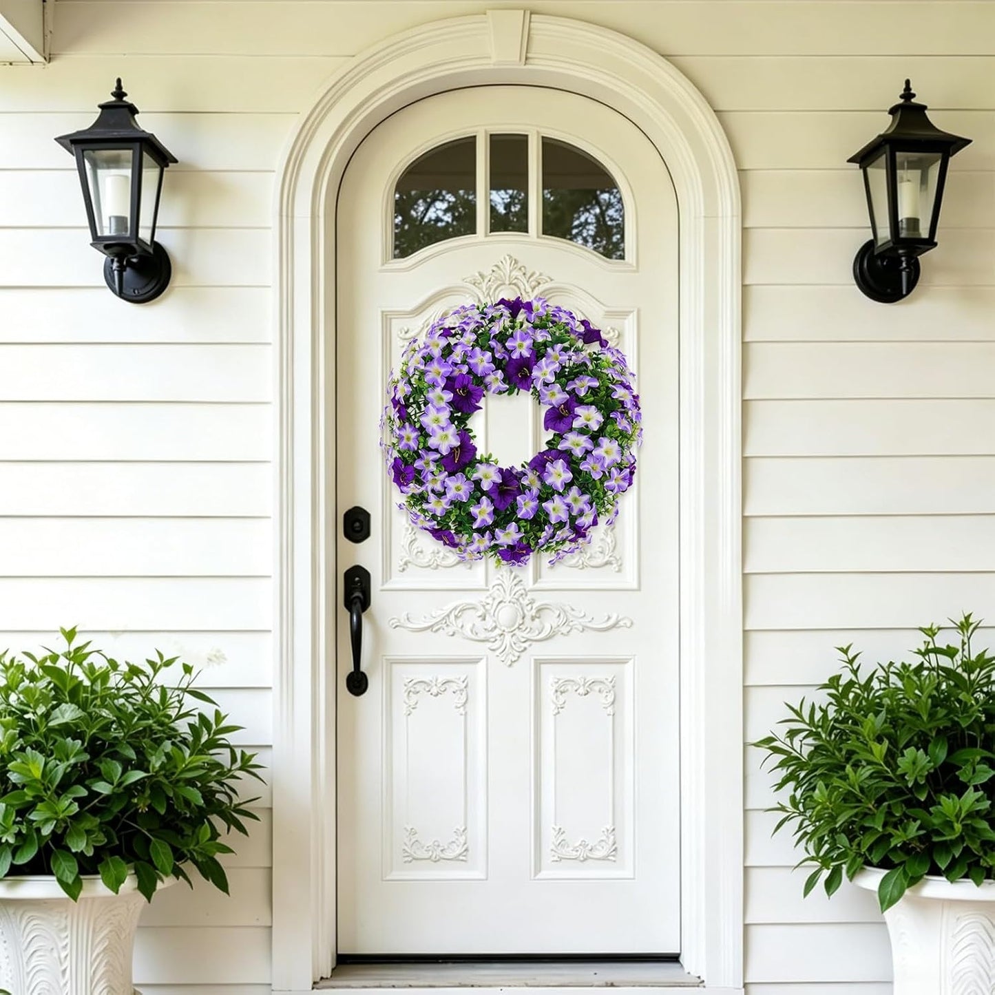 Home Collection Summer Silk Floral Wreath for Front Door 20 Inch