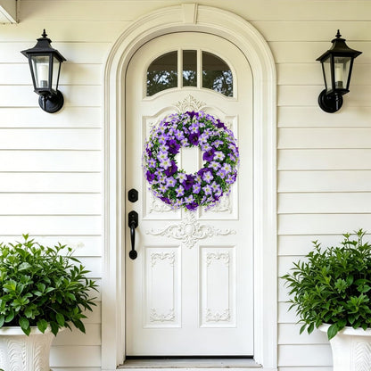 Home Collection Summer Silk Floral Wreath for Front Door 20 Inch
