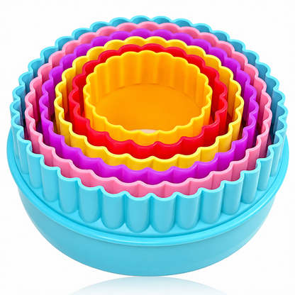 Home Collection Double-Sided Plastic Cookie Cutter Set Multi-Size Biscuit and Fruit Cutters
