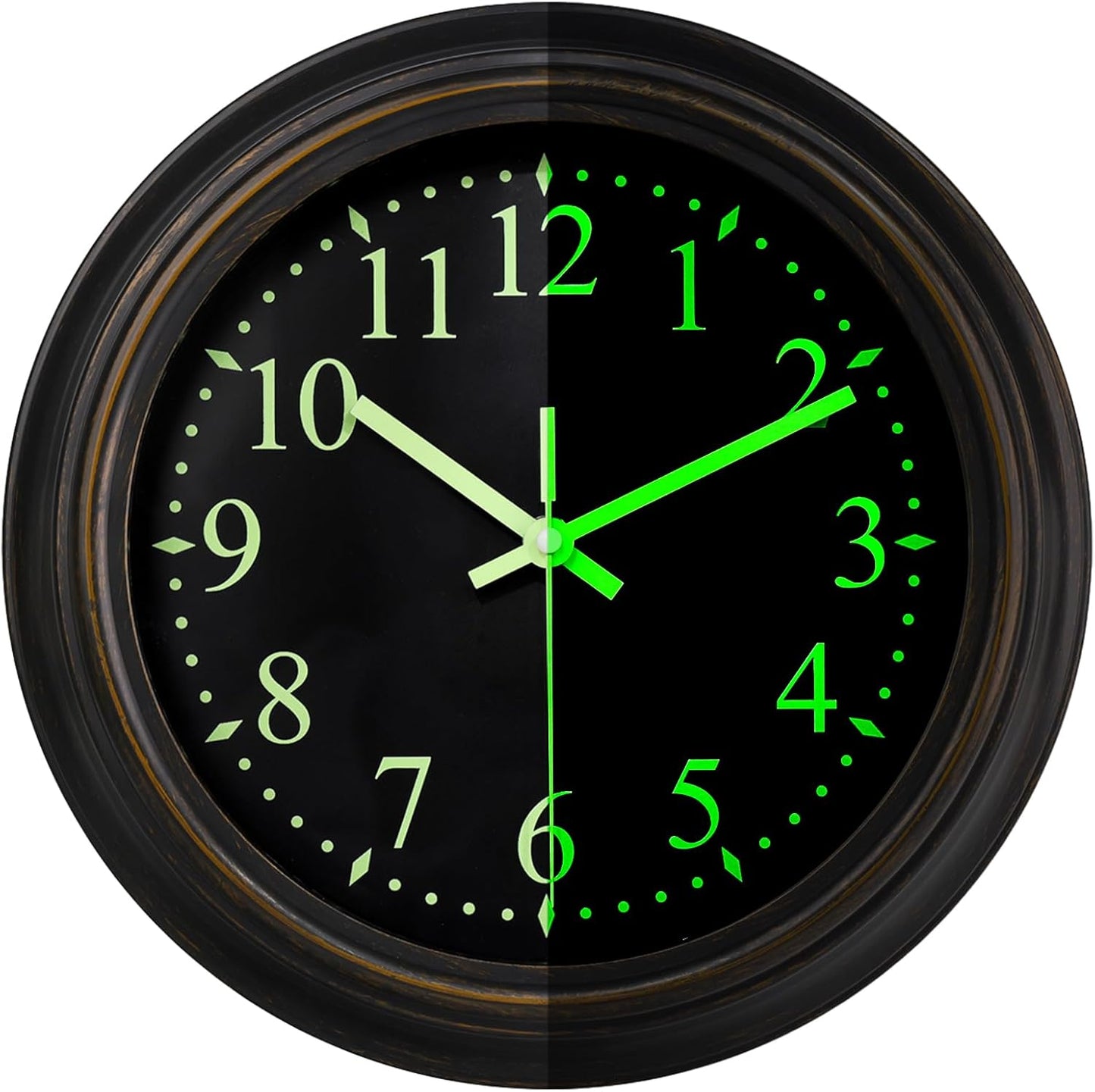 Home Collection Glow in the Dark Wall Clock 12"
