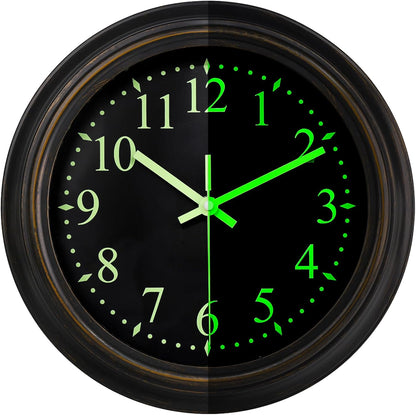 Home Collection Glow in the Dark Wall Clock 12"