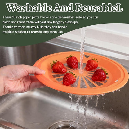 Home Collection Plastic Hollow Paper Plate Holders