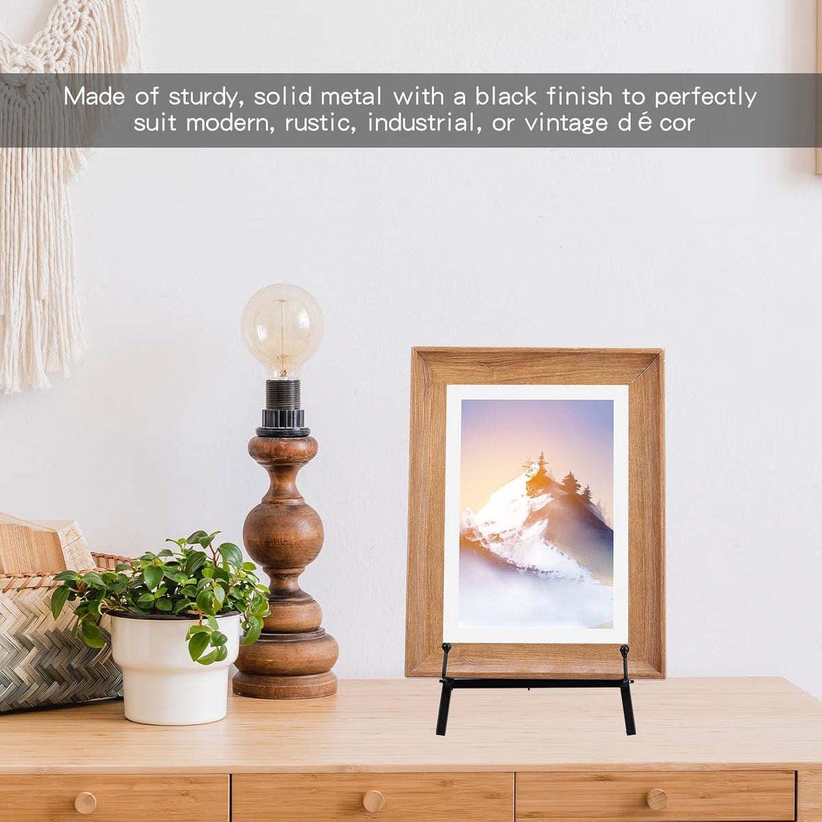 Home Collection Foldable Metal Tabletop Tripod Easel Display Stand 16.5 Inch