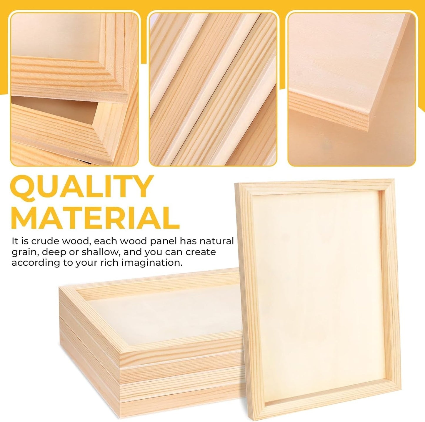 Home Collection 5Pcs Unfinished Wood Panel Boards
