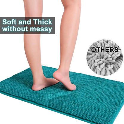 3-Piece Chenille Bathroom Rug Set – Non-Slip Ultra Soft Absorbent Bath Mats for Toilet, Tub, and Floor