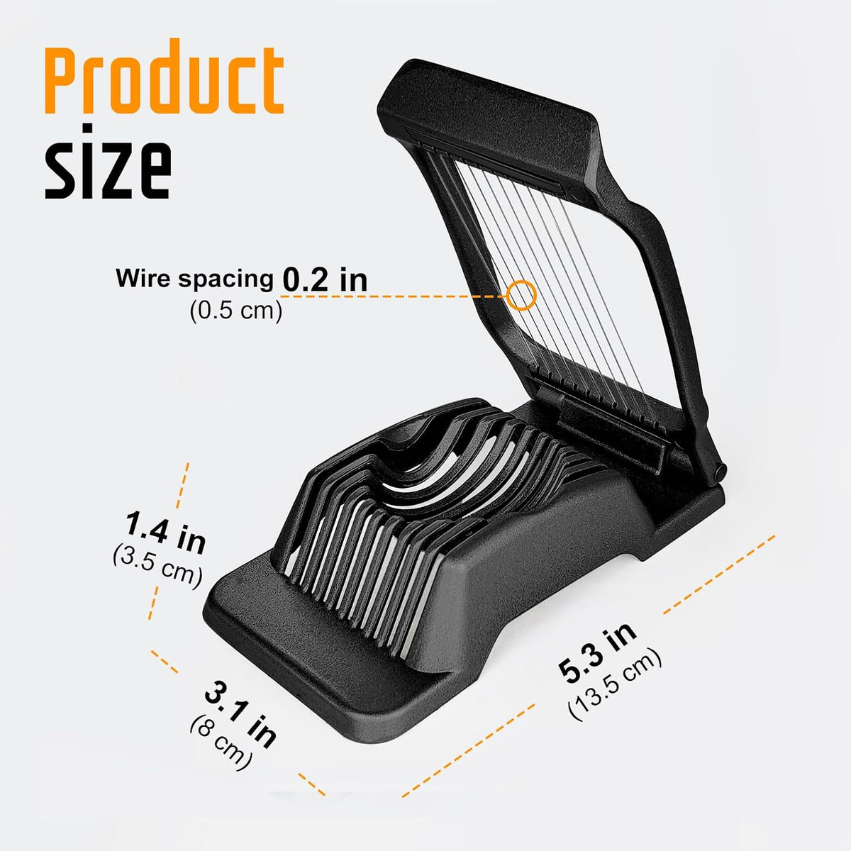 Home Collection Multipurpose Aluminum Egg Slicer with Stainless Steel Wire