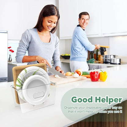 Home Collection Countertop Disposable Paper Plate Dispenser for 5 to 12 Inch Plates