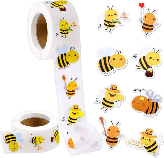 Home Collection 1000Pcs Cute Bumble Bee Stickers