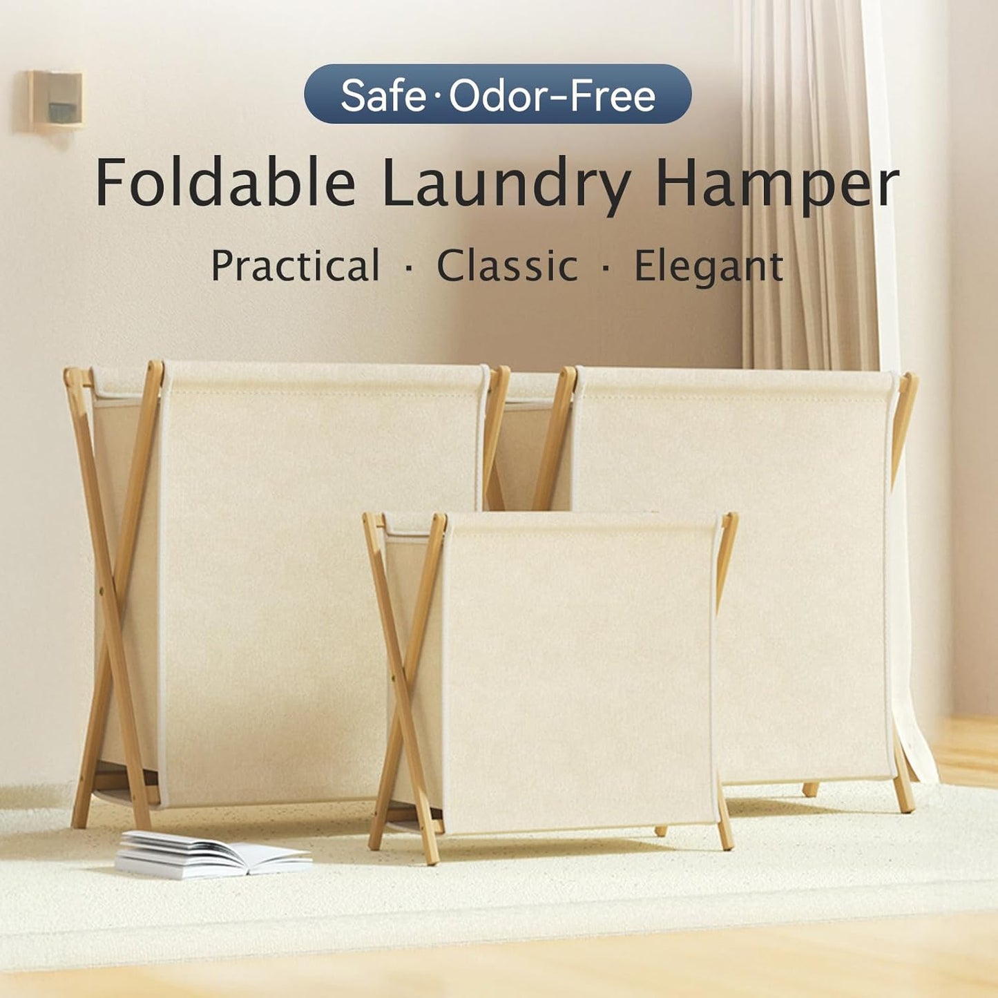 Home Collection Eco-Friendly Foldable Laundry Hamper Stand