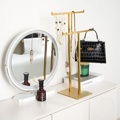Home Collection Adjustable Double T-Shaped Purse Display Stand and Jewelry Holder