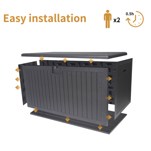 260-Gallon Waterproof Resin Deck Box