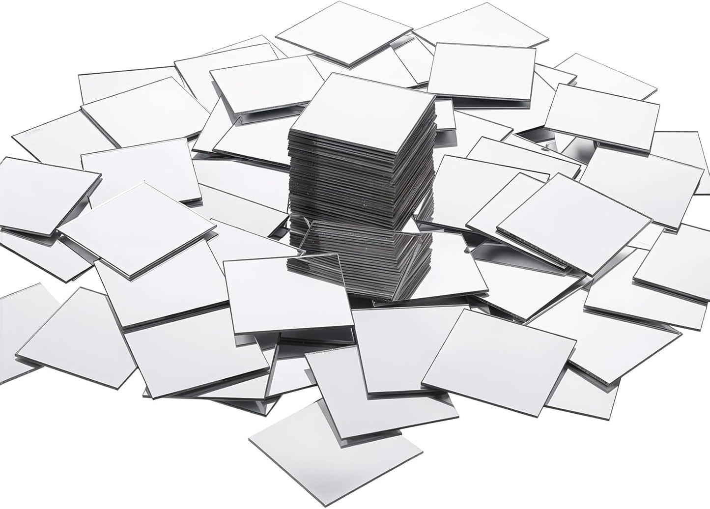 Home Collection 200 Pcs 1-Inch Mini Square Mirror Tiles