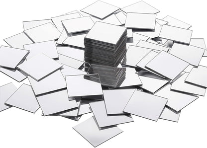 Home Collection 200 Pcs 1-Inch Mini Square Mirror Tiles