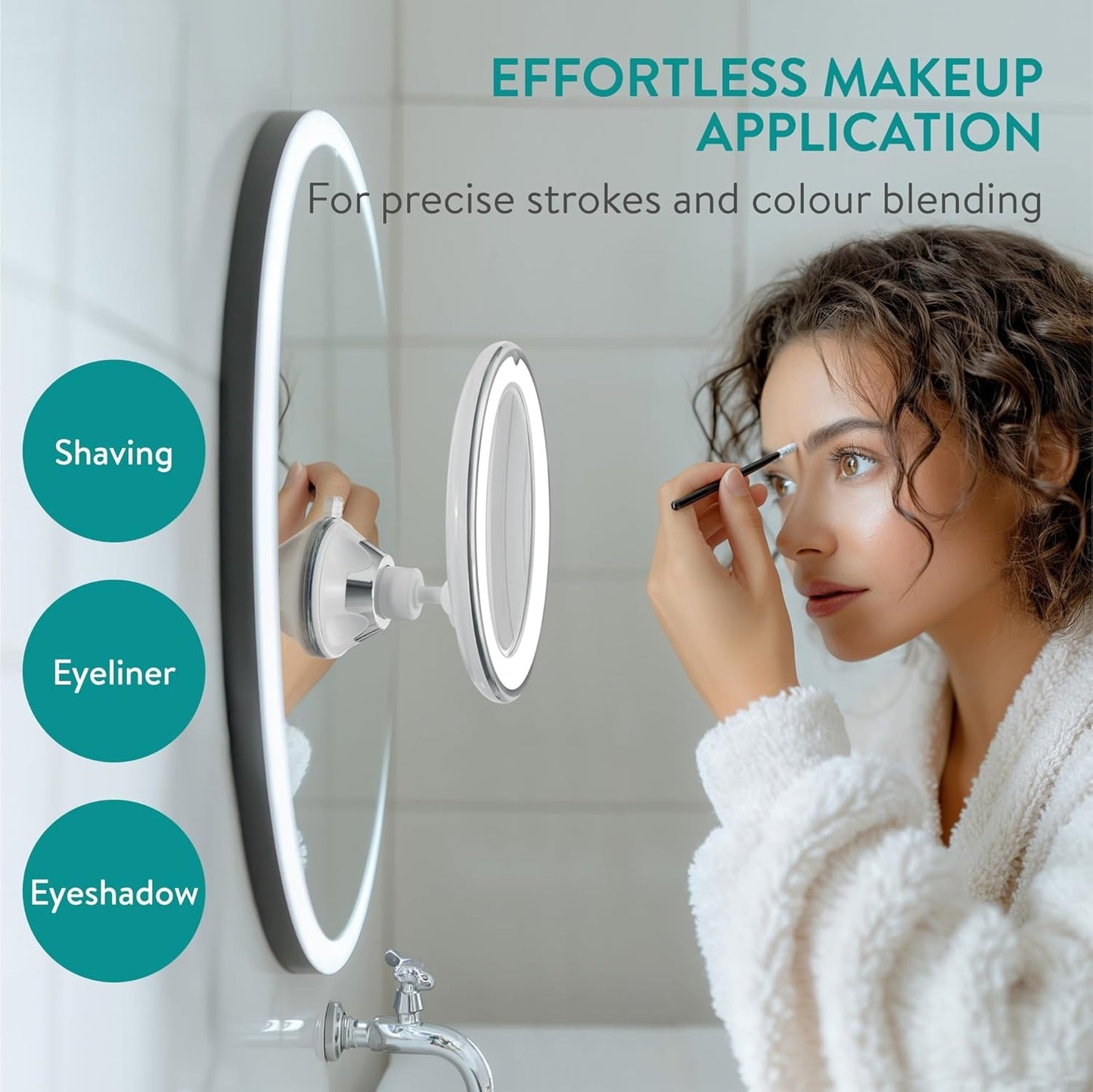 Home Collection 10X Magnifying Lighted Makeup Mirror