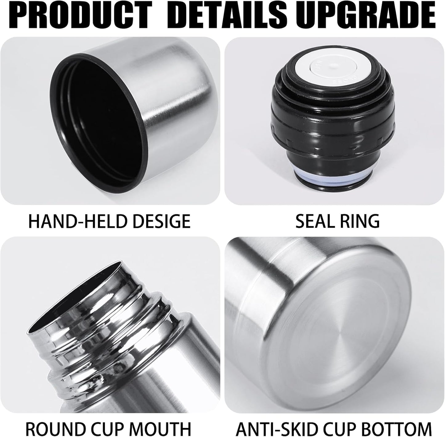 Home Collection 33 oz  Stainless Steel Vacuum Thermos Flask