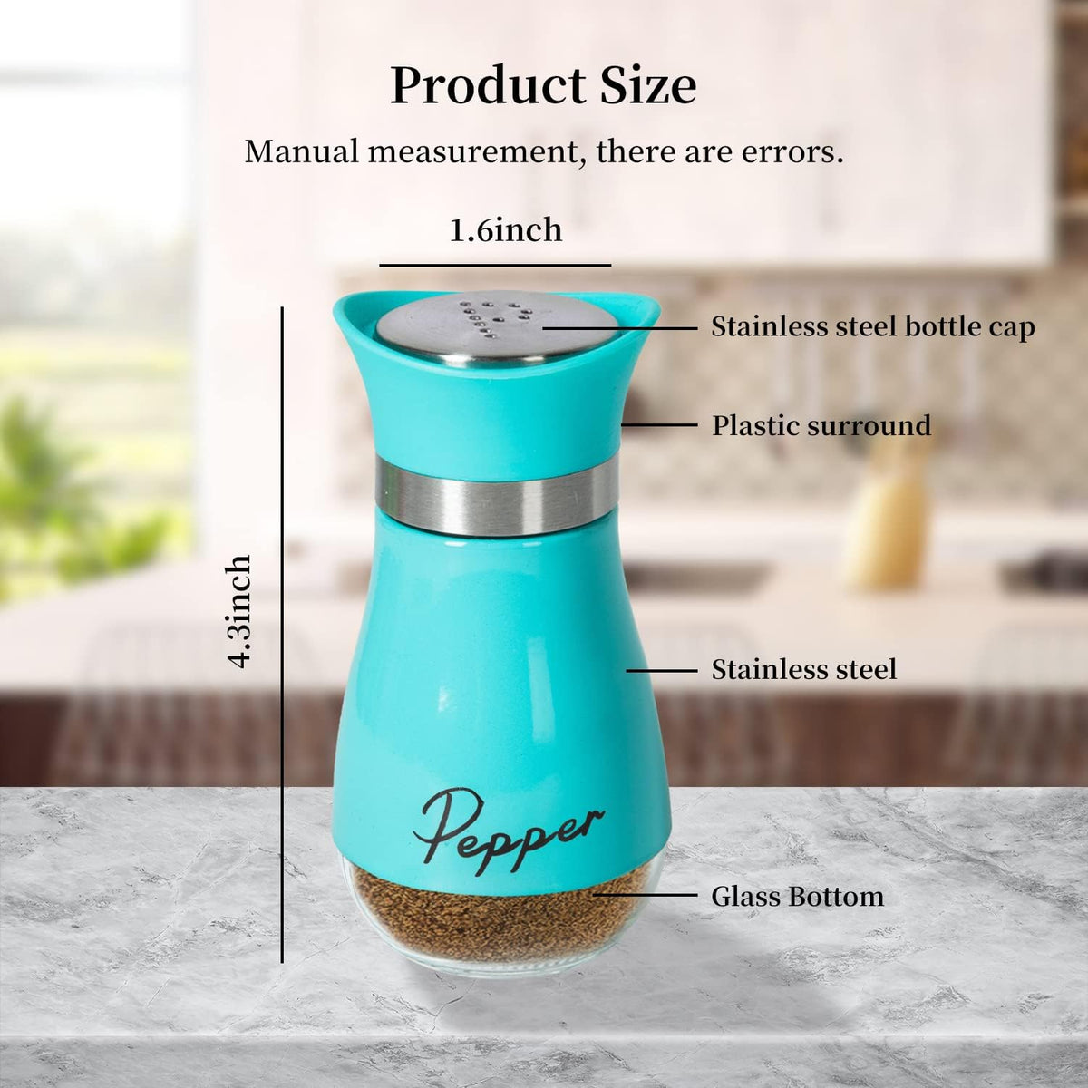 Home Collection 2-Pack Blue Salt & Pepper Shakers