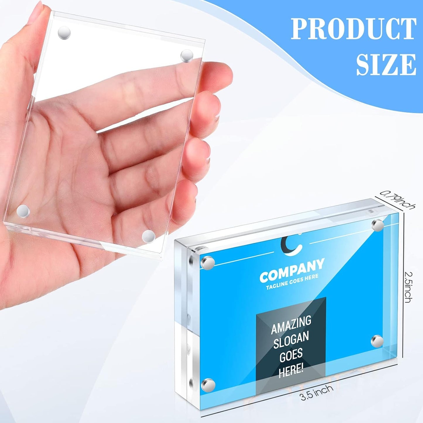 Home Collection 3 Pack Magnetic Photo Frames 2.5 X 3.5 Inch