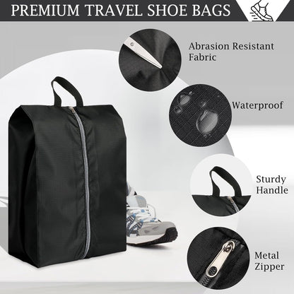 Home Collection Portable Waterproof Travel Shoe Bag with Zipper Storage Organizer