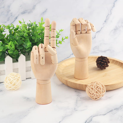 Home Collection 2 Pcs. 7-Inch Wooden Artist Hand Mannequin Set