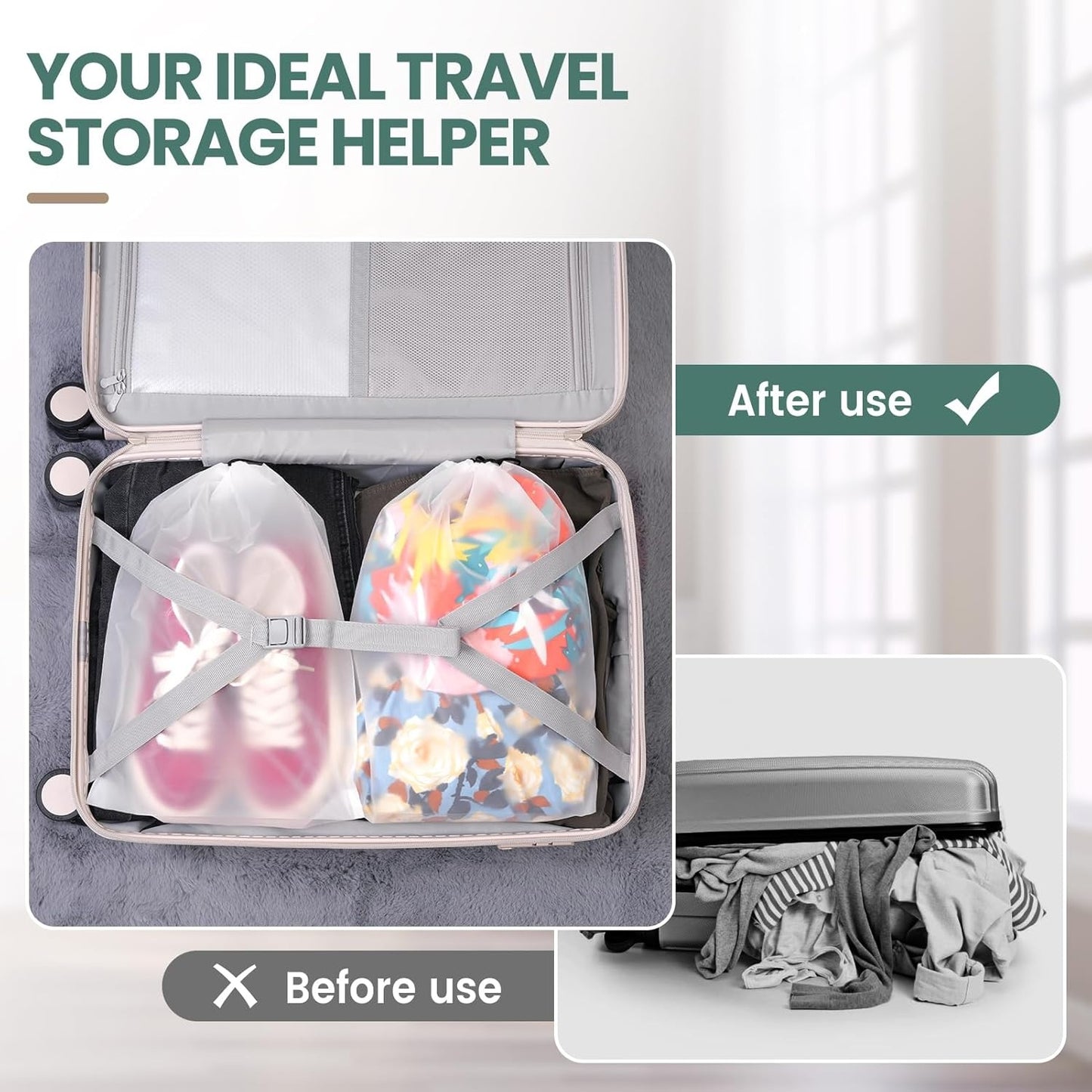 Home Collection Pack of 23 Waterproof Travel Shoe Bags Reusable Shoe Storage Bags
