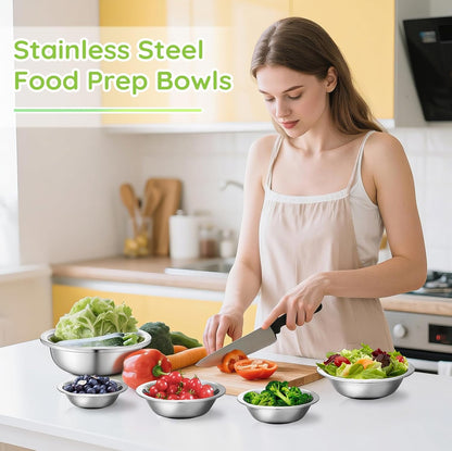 Home Collection 6-Pc 304 Stainless Steel Mixing Bowls