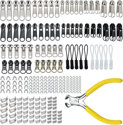 Home Collection 252-Pcs Zipper Slider & Pull Replacement Set with Pliers