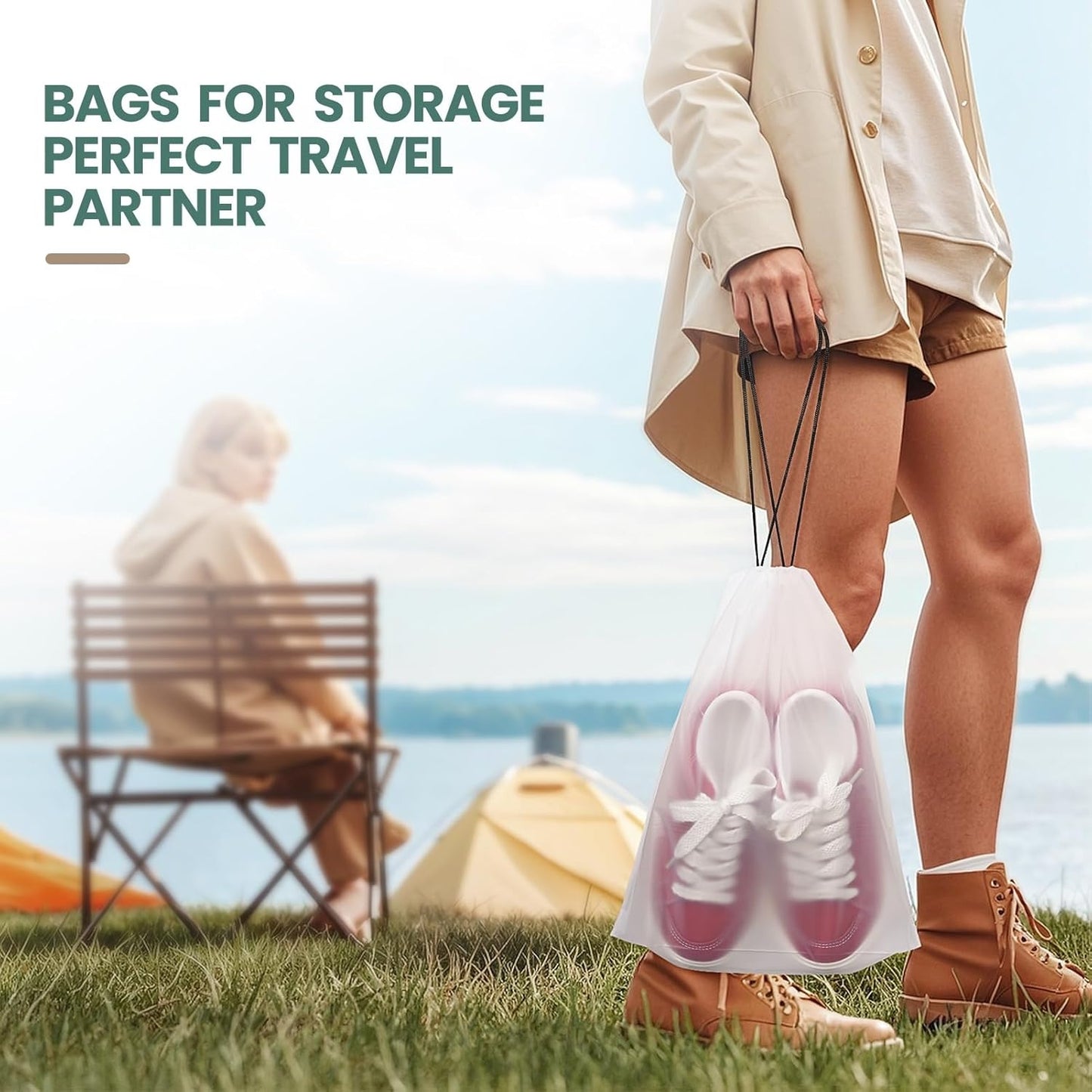Home Collection Pack of 23 Waterproof Travel Shoe Bags Reusable Shoe Storage Bags