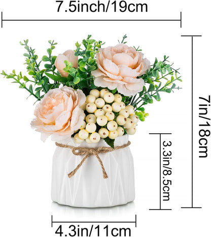 Home Collection Set of 2 Artificial Flower Arrangement with Vase