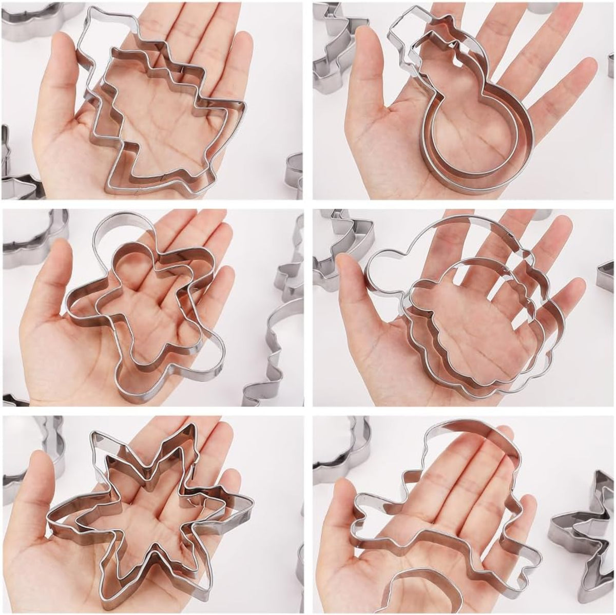 Home Collection Stainless Steel Cookie Cutter Set Thickened Sandwich and Biscuit Molds