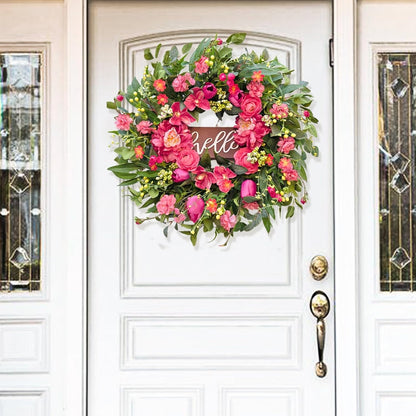 Home Collection Artificial Spring Summer Wreath for Front Door 24 Inch