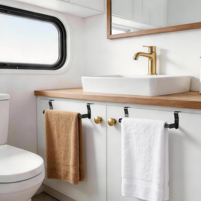 Home Collection Pack of 2 Stainless Steel Over Cabinet Towel Bars