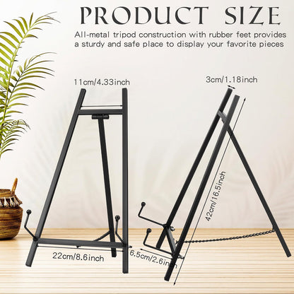 Home Collection Foldable Metal Tabletop Tripod Easel Display Stand 16.5 Inch