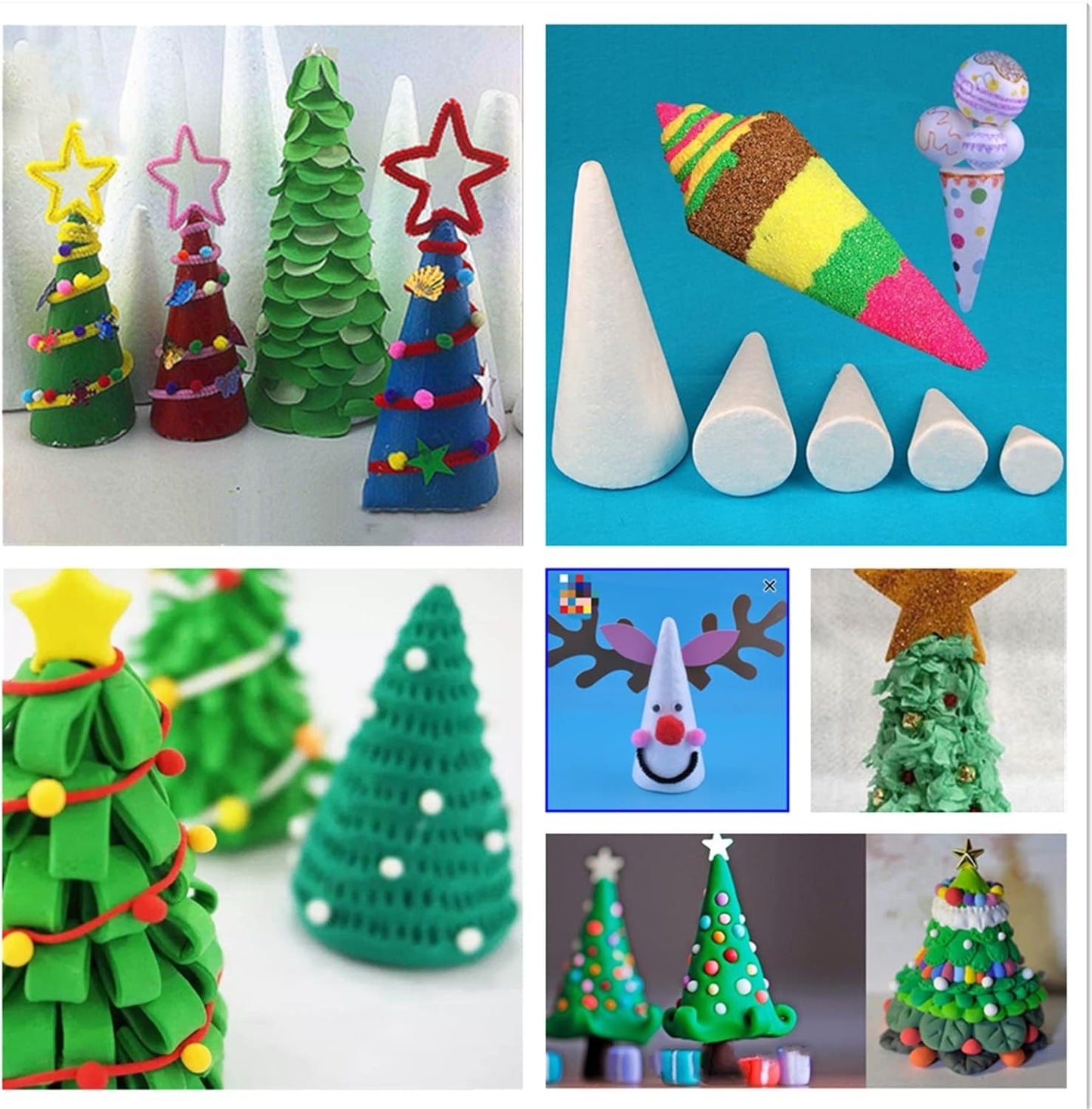 Home Collection 16 Pack Foam Tree Cones