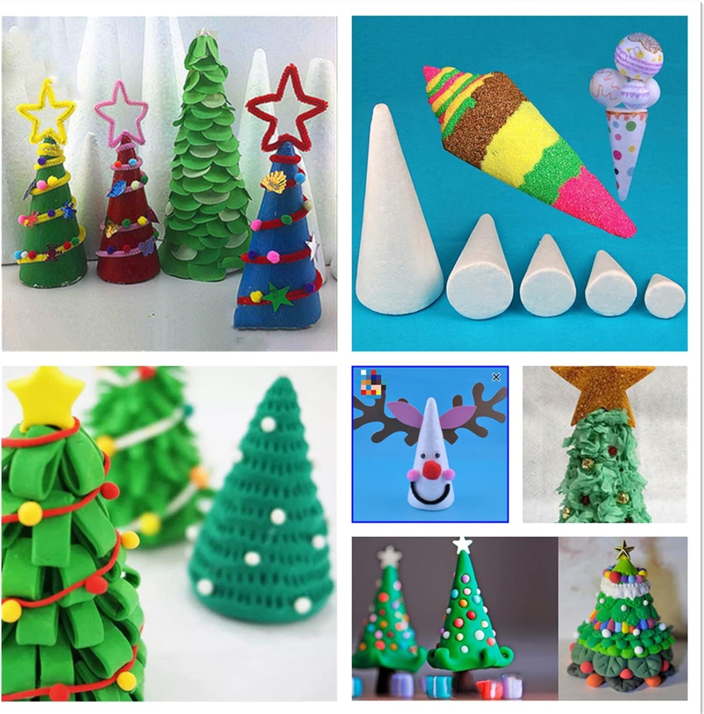 Home Collection 16 Pack Foam Tree Cones