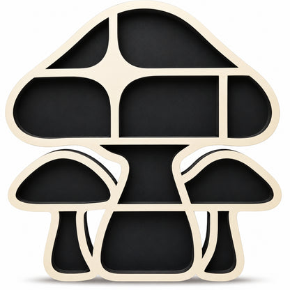 Home Collection Wooden Mushroom Floating Shelves
